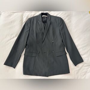 Vintage Calvin Klein Collection- Double Breasted Blazer Black (Near Grey)